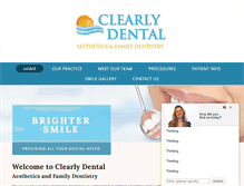 Tablet Screenshot of clearlydental.com